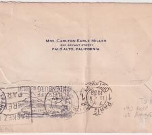 US 1936 1st North America Hindenburg Flight to Paris, Forwarded