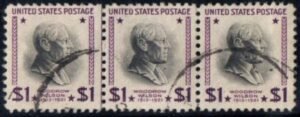 US 832b F-VF Used Strip of 3