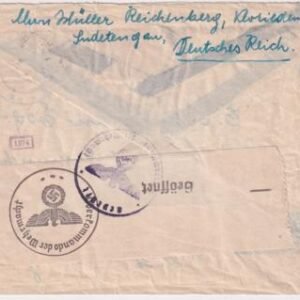 Germany 1940 Airmail Cover to NY via Lati, Italian Airlines