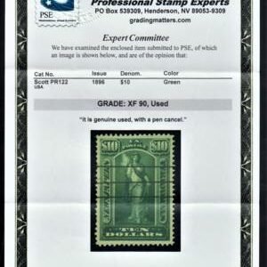 US PR122 Newspaper XF Used Neat Cancel, PSE XF 90 Cert