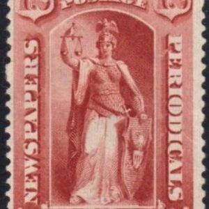 US PR63 Newspaper F-VF Mint Hinged Fresh OG, Neat Paper Remnant