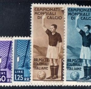 Italian Colonies 46-50 VF Mint LH 2nd World Soccer Champs