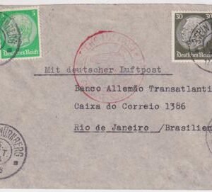 Germany 1934 Commercial Catapult Cover to Rio