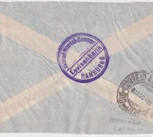 Germany 1935 Commercial Catapult Flight Cover to Rio with Perfin