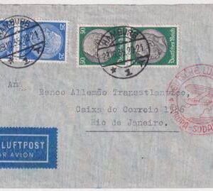 Germany 1935 Commercial Catapult Flight Cover to Rio