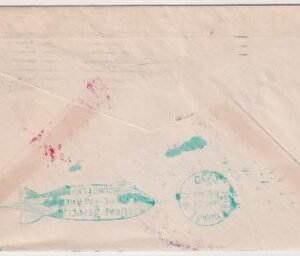 US 1930 C14 (x2)  VF  on Flown Zeppelin Cover to Colorado. Stamp