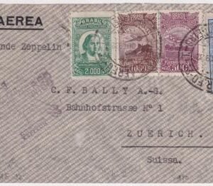 Brazil 1932 8th South America Zeppelin Flight to Zurich, Switzerland