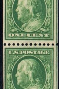 US 385 Washington / Franklin F-VF Mint NH Vertical Pair