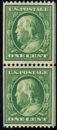 INV-27986itExt_eff74ba4-547d-493a-bb32-a26c72d3af0e US 385 Washington / Franklin F-VF Mint NH Vertical Pair