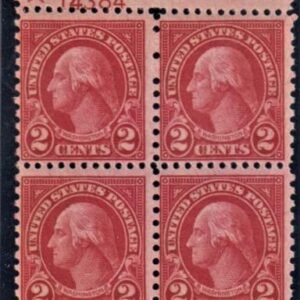 US 579 Fine Mint NH Top Plate Block of 4, PSE Cert