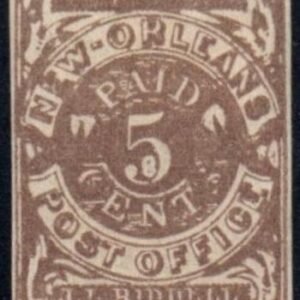 US Back Of Book - Confederate States of America 62x3 Mint Unused No Gum, 4 Tight Margins