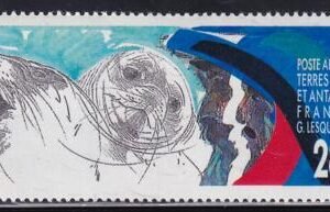 French Southern & Antartic Territories C135 Seals, Explorer Lesquin