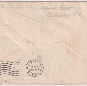 Luxembourg / Germany 1936 9th North America Flight Cover
