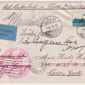 Norway 1936 10th North American flight to NY