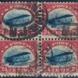 US C3 Airmails Fine Used Block of 4