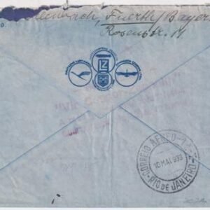 Germany 1933 1st South American Flight Cover on Zepp Postal Stationery