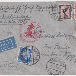 Germany 1933 Zeppelin 4th South America Flight Cover