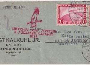 Germany 1933 Zeppelin 5th South America Flight Cover
