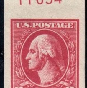 US 534A Washington / Franklin SUP+ Mint Barely Hinged - Top Plate # Single