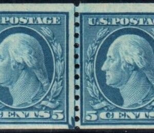 US 496 Washington / Franklin F-VF Mint NH Line Pair
