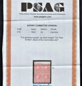 US 579 VF-XF Mint NH Copy of PSAG Cert