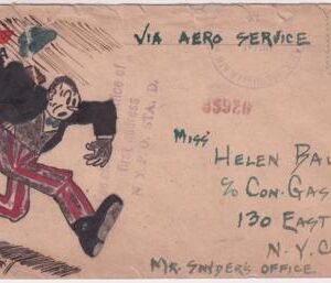 US 1918 C2 on Washington DC to NY First Flight, Hand Drawn Cachet