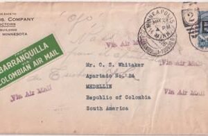 Colombia / US 1926 Colombia Airmail Cover