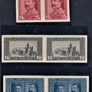 Bosnia B13-15var Superb Mint NH Imperf Pairs
