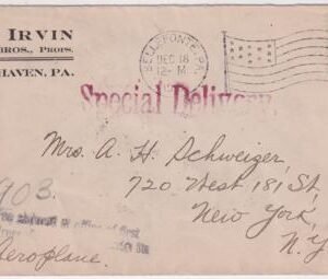 US 1918 C2 on Bellefonte - NY on Corner Cover