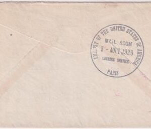 US 1929 Catapult Flight Bremen to Bremen Sent to U.S. Embassy in France
