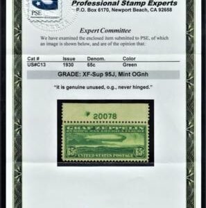 US C13 Airmail XF-SUP Top Plate # Single PSE