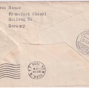 Sweden 1936 9th North America Flight Cover