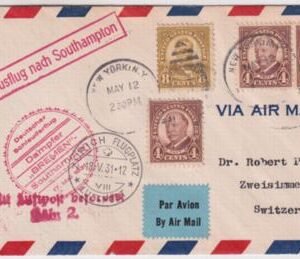 US 1931 Catapult Cover, Bremen, to Southhampton with 640 & 685, May 17