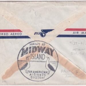 US 1938 Airmail Cover from Hawaii with 2x C21, the Interim Rate