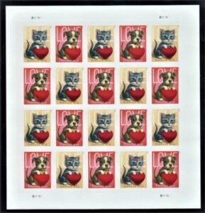 US 5745-46b Modern Imperf Puppy and Kitten Love Sheet