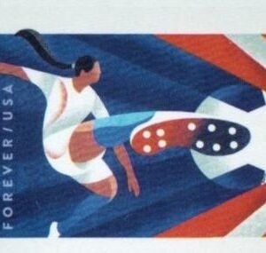 US 5754a Modern Imperf Women's Soccer Single