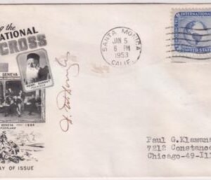 US 1953  1016 on Cover Signed by Donald Douglas Sr, Aviation Pioneer