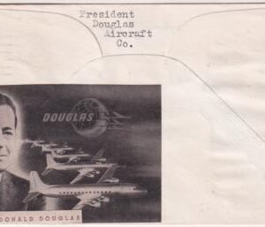 US 1953  1016 on Cover Signed by Donald Douglas Sr, Aviation Pioneer