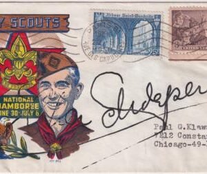 US 1950 995 Cover Signed by Elsa Schiaparelli, Clothing Designer