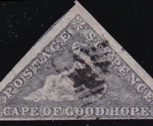 Cape Of Good Hope 5c Used F+ 2 Large Margins - Just Clears Bottom