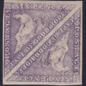 Cape Of Good Hope 14 Mint VF Square Pair OG Worn Impression
