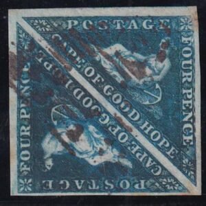 Cape Of Good Hope 4b Used VF Deep Blue - Pair Pos V3A/B