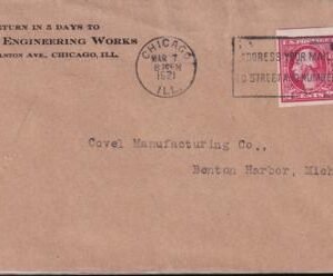 US 533 Washington / Franklin VF Stamp On XF Cover Chicago To MI