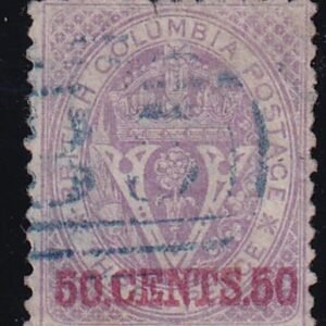 Vancouver Island 17 Used F-VF Perfs Missing Bottom, Small Tear Tip Still Manages To Look Nice