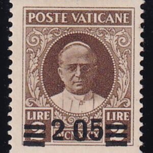 Vatican City 37c Mint LH VF Missing Comma, Signed Diena