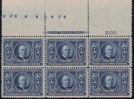 INV-28876itExt_d2576e20-fbae-4b34-b5a6-003cabd888b5 US 326 Early Commemoratives NH F-VF Wide Top Plate Block Of 6