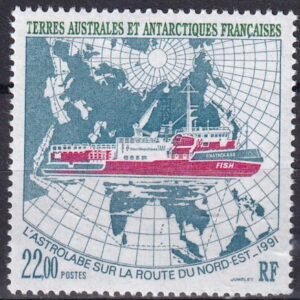 French Southern & Antartic Territories 193 Ship, Map