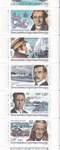 French Southern & Antartic Territories 269-73 Explorers Booklet Pane