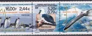 French Southern & Antartic Territories 277a Bird Studies Strip Of 3