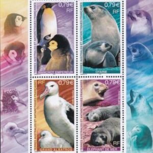 French Southern & Antartic Territories 313 Animal Penguins, Seals S/S